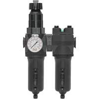 Manual Drain Filter, Regulator & Coalescing Filter with Metal Bowl Modulair 400, 1/4" NPT, 200 psi, 9.1 fl. oz. Capacity R.M.G. Prévention