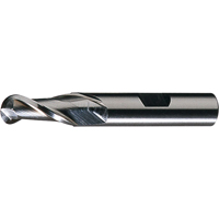 Centre Cutting Ball Nose Single End Finishers, 3/4" Dia., 2 Flutes, High Speed Steel R.M.G. Prévention