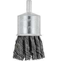 Brosse &agrave; embouts &agrave; fils nou&eacute;s torsad&eacute;s mont&eacute; sur mandrin, 1-1/8" dia. x 1/4" arbre R.M.G. Prévention