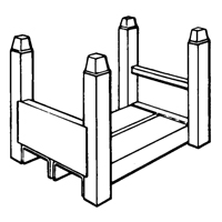 Portable Stacking Racks, 15" W x 22" D, 5600 lbs. Capacity R.M.G. Prévention