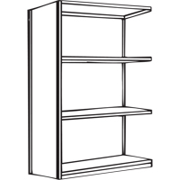 Interlok Shelving Unit, Steel, Boltless, 800 lbs. Capacity, 36" W x 88" H x 24" D R.M.G. Prévention