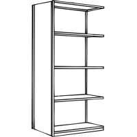 Interlok Shelving Unit, Steel, Boltless, 800 lbs. Capacity, 36" W x 100" H x 24" D R.M.G. Prévention