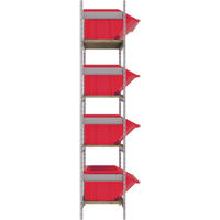 &eacute;tag&egrave;res larges avec bacs g&eacute;ants en plastique, Acier, Sans boulons, Capacit&eacute; 800 lb, 66" la x 72" h x 18" p R.M.G. Prévention