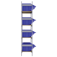 &eacute;tag&egrave;res larges avec bacs g&eacute;ants en plastique, Acier, Sans boulons, Capacit&eacute; 800 lb, 66" la x 72" h x 18" p R.M.G. Prévention
