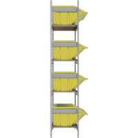 &eacute;tag&egrave;res larges avec bacs g&eacute;ants en plastique, Acier, Sans boulons, Capacit&eacute; 800 lb, 66" la x 72" h x 18" p R.M.G. Prévention