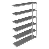 Shelving Unit, Galvanized Steel, Slotted Angle, 300 lbs. Capacity, 48" W x 72" H x 12" D R.M.G. Prévention