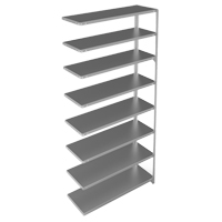 &eacute;l&eacute;ment de rayonnage, Acier galvanis&eacute;, Montant &agrave; fente, Capacit&eacute; 300 lb, 48" la x 96" h x 15" p R.M.G. Prévention