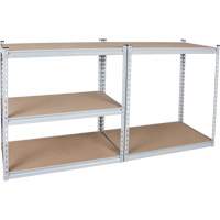 Heavy-Duty Shelving, Steel, Boltless, 1200 lbs. Capacity, 36" W x 72" H x 18" D R.M.G. Prévention