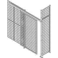 Heavy-Duty Wire Mesh Partition Sliding Door, 4' W x 8' H R.M.G. Prévention