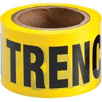 Barricade Tape, English, 3" W x 200' L, 3 mils, Black on Yellow R.M.G. Prévention