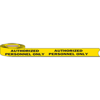 Barricade Tape, English, 3" W x 1000' L, 2 mils, Black on Yellow R.M.G. Prévention
