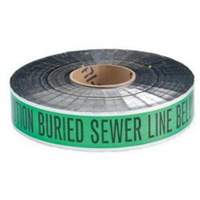"Sewer Line" Identoline&reg; Underground Warning Tape, 2" W x 1000' L, Black on Green R.M.G. Prévention