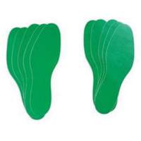 &eacute;tiquettes pour marquage des planchers, Empreinte de pas, 12" lo x 3,75" la, Vert, Vinyle R.M.G. Prévention