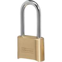 Combination Padlock, Silver, Brass Coating, 2" Width R.M.G. Prévention