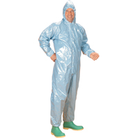 0.5 Mil CRFR Hooded Coveralls, Medium, Blue, FR Treated Fabric R.M.G. Prévention