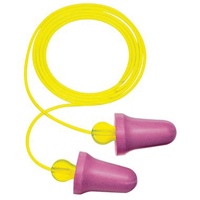 Bouchons d'oreilles en mousse sans contact E-A-R, Paire - Sac en poly, Avec cordon R.M.G. Prévention