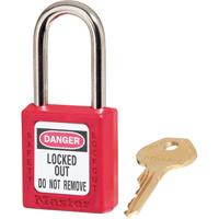 Cadenas Zenex, Cadenas de s&eacute;curit&eacute;, Cl&eacute;s diff&eacute;rentes, Thermoplastique, Largeur de 1-1/2" R.M.G. Prévention