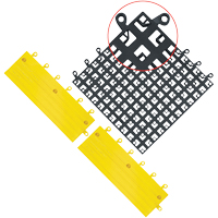 ErgoDeck&reg; Mat No. 560, PVC, 1-1/2' W x 1-1/2' L, 7/8" Thick, Black R.M.G. Prévention