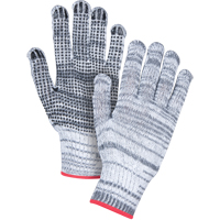 Gants tricot&eacute;s &agrave; pois, Poly/coton, Un c&ocirc;t&eacute;, Calibre 7, Grand R.M.G. Prévention