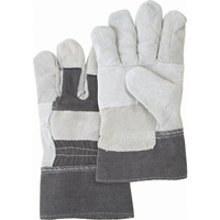 Gants d'ajusteur &agrave; paume renforc&eacute;e d'usage standard, Grand, Paume en Cuir de vache refendu, Doublure en Coton R.M.G. Prévention