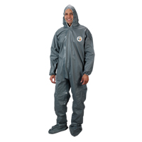 2.0 Mil CRFR Hooded Coveralls, Small, Grey, FR Treated Fabric R.M.G. Prévention