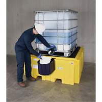 GRV Spill Pallet Plus sans drain, Capacit&eacute; de d&eacute;versement 365 gal. US, 62" x 62" x 28" R.M.G. Prévention