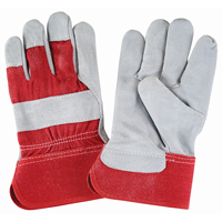 Gants d'ajusteur de premi&egrave;re qualit&eacute;, Grand, Paume en Cuir de vache refendu, Doublure en Coton R.M.G. Prévention