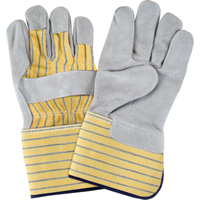 Gants d'ajusteur de premi&egrave;re qualit&eacute;, Grand, Paume en Cuir de vache refendu, Doublure en Coton R.M.G. Prévention