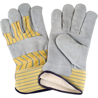 Winter-Lined Fitters Gloves, X-Large, Split Cowhide Palm, Cotton Fleece Inner Lining R.M.G. Prévention
