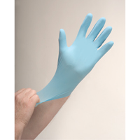 Gants d'examen r&eacute;sistants &agrave; la perforation, Petit, Nitrile, 4,5 mils, Sans poudre, Bleu R.M.G. Prévention