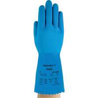 AlphaTec&reg; 87-029 Gloves, Size Small/7, 12" L, Rubber Latex, Nylon Inner Lining, 50-mil R.M.G. Prévention
