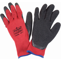Gants enduits de latex de caoutchouc naturel, 9/Grand, R&ecirc;vetement Latex de caoutchouc, Calibre 10, Enveloppe en Polyester/Coton R.M.G. Prévention
