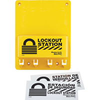 Compact Lockout Station, None Padlocks, 4 Padlock Capacity, Padlocks Not Included R.M.G. Prévention