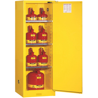 Armoire de s&eacute;curit&eacute; pour produits inflammables EX Slimline Sure-Grip , 22 gal., 1 Porte(s), 23,25" La x 65" h x 18" p R.M.G. Prévention