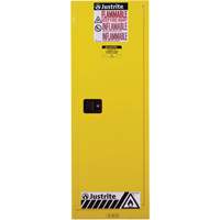 Armoire de s&eacute;curit&eacute; pour produits inflammables EX Slimline Sure-Grip , 22 gal., 1 Porte(s), 23,25" La x 65" h x 18" p R.M.G. Prévention