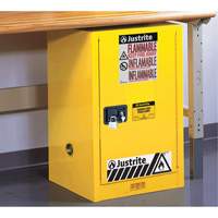 Sure-Grip&reg; EX Compac Flammable Safety Cabinet, 12 gal., 1 Door, 23.25" W x 35" H x 18" D R.M.G. Prévention