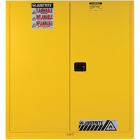 Sure-Grip&reg; EX Vertical Drum Storage Cabinets, 60 US gal. Cap., 2 Drums, Yellow R.M.G. Prévention