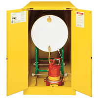 Sure-Grip&reg; EX Horizontal Drum Storage Cabinets, 55 US gal. Cap., Yellow R.M.G. Prévention