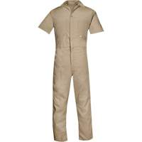 Short Sleeved Coveralls, Men's, Tan, Size Small R.M.G. Prévention