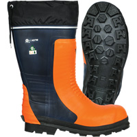 Bushwhacker Chainsaw Boots, Rubber, Steel Toe, Size 6, Puncture Resistant Sole R.M.G. Prévention