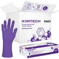 Gants d'examen Kimtech, Grand, Nitrile, 6 mils, Sans poudre, Mauve, Classe 2 R.M.G. Prévention
