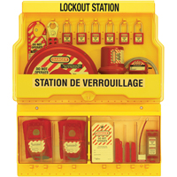Deluxe Lockout Stations, Thermoplastic Padlocks, 32 Padlock Capacity, Padlocks Included R.M.G. Prévention