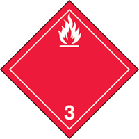 TDG Shipping Labels, Class 3, Flammable Liquids, Paper R.M.G. Prévention