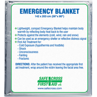 Rescue Foil Blankets, Aluminized Polyester R.M.G. Prévention