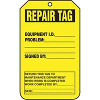 Inspection Tags, Cardstock, 3-1/8" W x 5-7/8" H, English R.M.G. Prévention