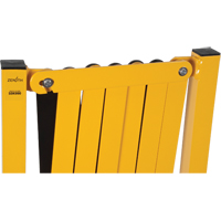 Barri&egrave;re extensible, 37" h x 11' lo, Noir/Jaune R.M.G. Prévention