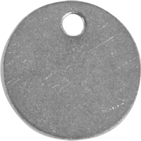 &eacute;tiquettes vierges, Acier inoxydable, 1,5" dia. R.M.G. Prévention