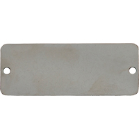 &eacute;tiquettes vierges, Acier inoxydable, 2" la x 1" h R.M.G. Prévention