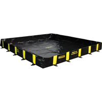 Bermes Rigid-Lock QuickBerm, Capacit&eacute; 475 gal. US, 8' la x 8' lo x 12" h, Paroi &agrave; piquets R.M.G. Prévention