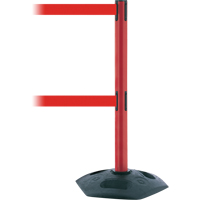 Dual Line Heavy Duty Post, Plastic, 38" H, Red Tape, 13' Tape Length R.M.G. Prévention